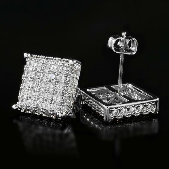 Gold or sliver diamond earrings - Picture 4 of 7